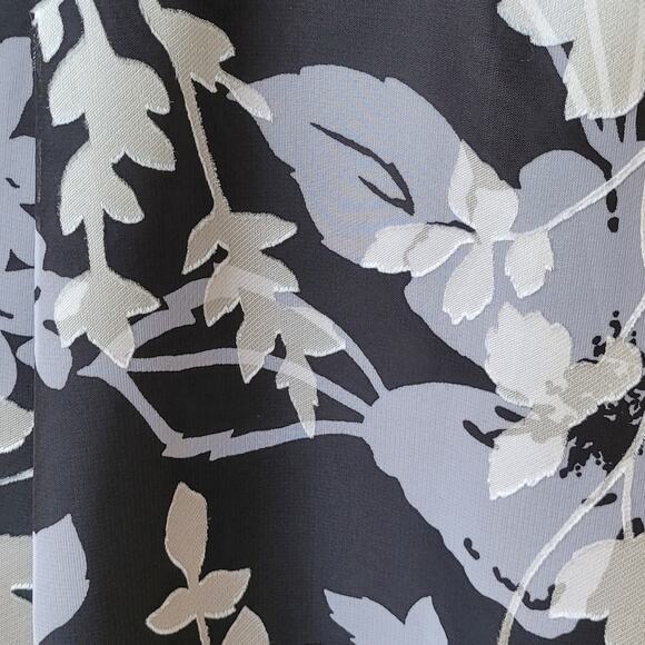 NWT Alex Evenings Floral Print Long Maxi Dress Pockets Size 10 Black White Event - Picture 5 of 13